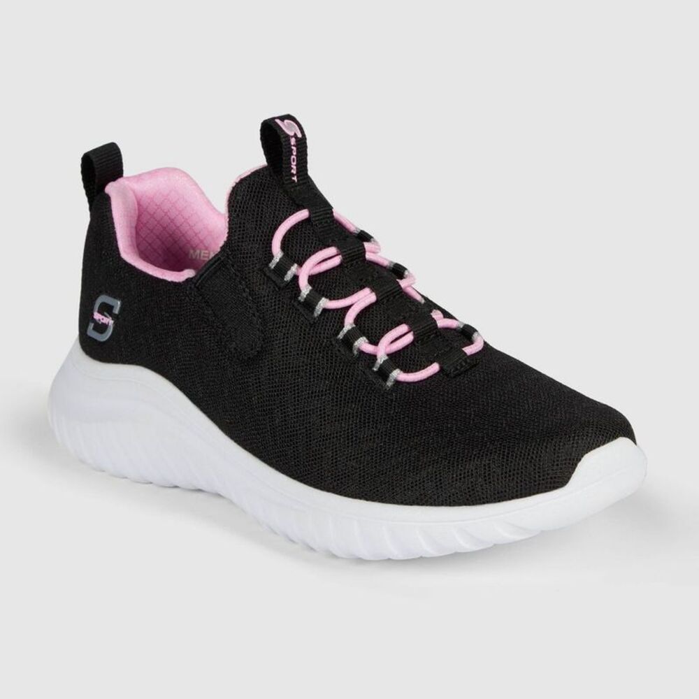 S Sport by Skechers Girls' Vana Slip-On Comfort Sneakers - Black Size 13